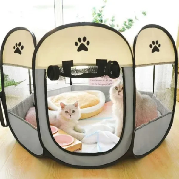 Caseta portátil de exteriores para mascotas, casa para perros, gatos grandes y pequeños, corral de - Imagen 7